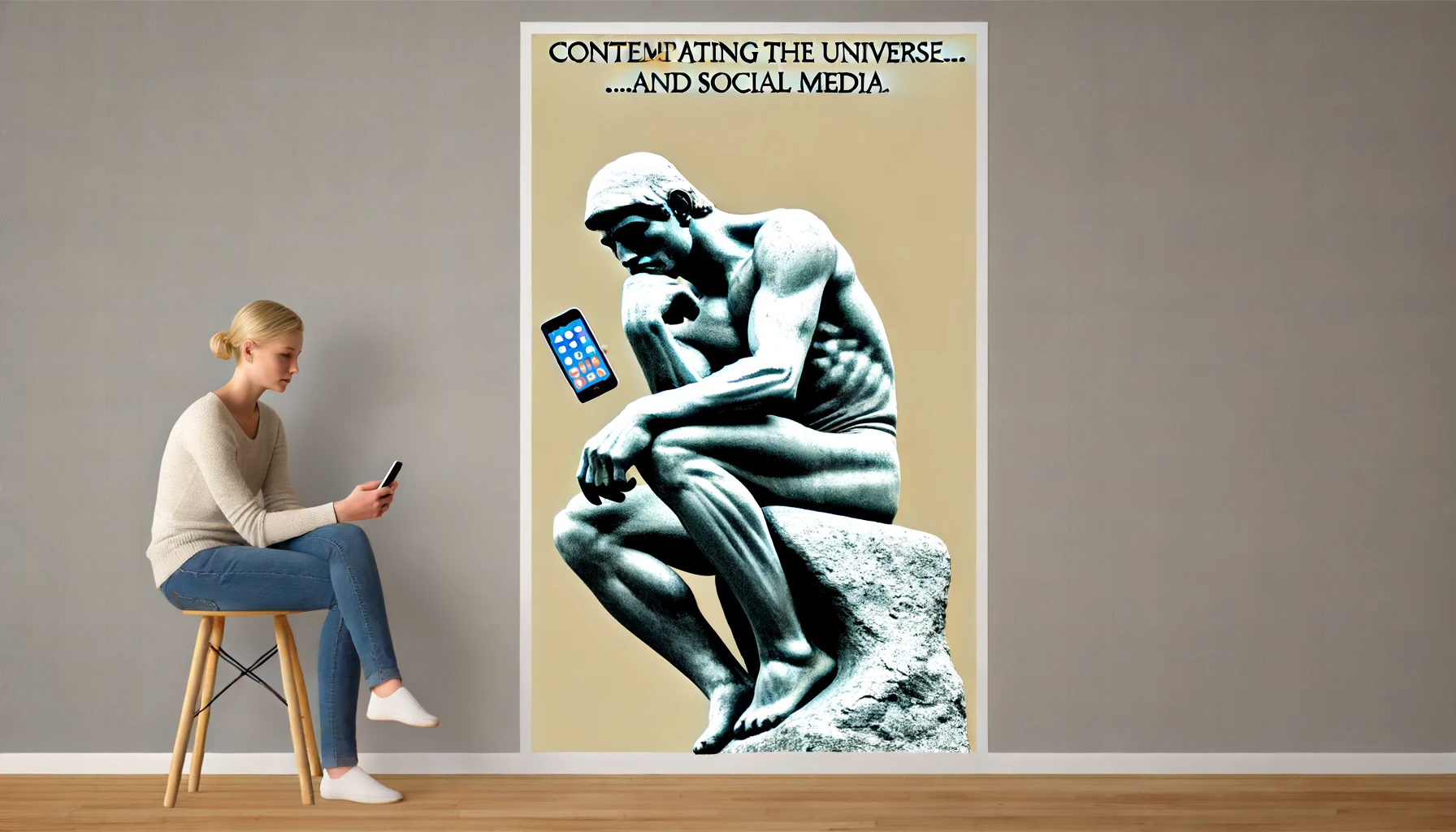 Contemplating the Universe… and Social Media: A Modern-Day Take on The Thinker